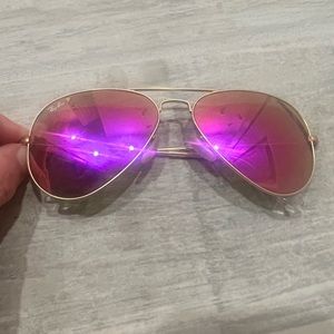 Ray ban juniors pink and gold